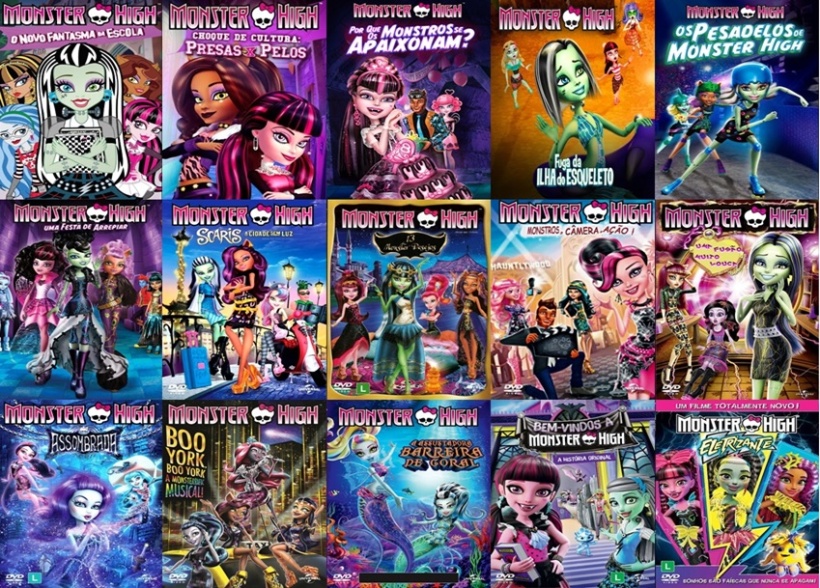 Qual é a ordem cronológica dos filmes de Monster High?